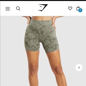 Gymshark Adapt Camo Seamless Shorts Green S